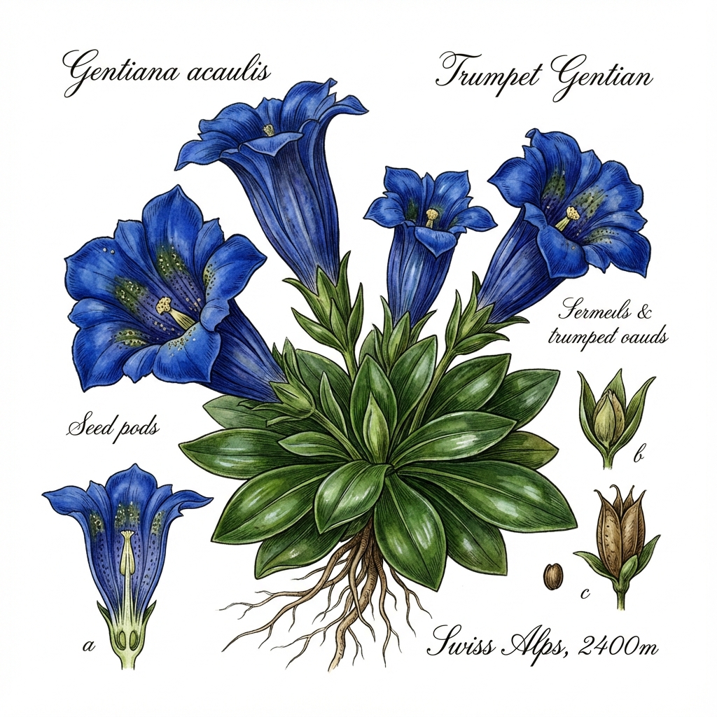 Stängelloser Enzian - Gentiana acaulis